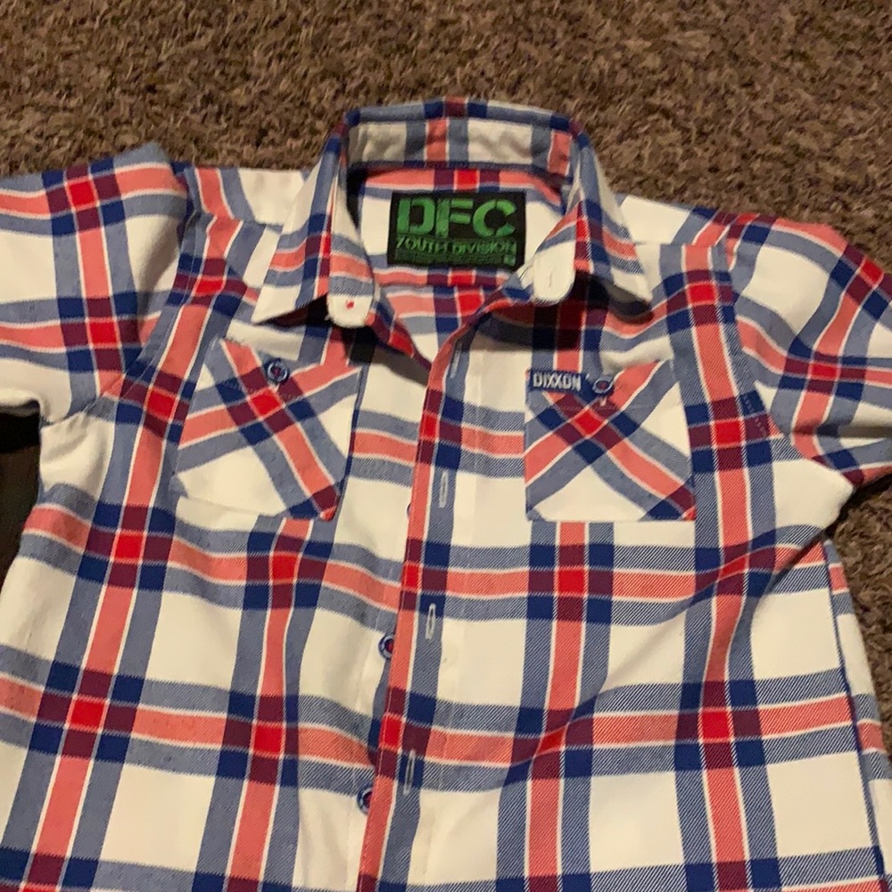 Dixxon youth flannel red white and blue